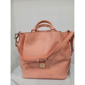 Dooney & Bourke Pink Patent Leather Satchel Retro Designer Barbiecore 2010